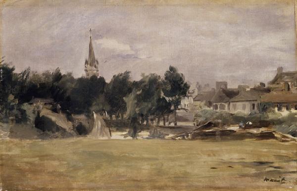 Edouard Manet Landscape with a Village Church oil painting picture